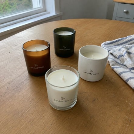 Promotional custom candles with company logo